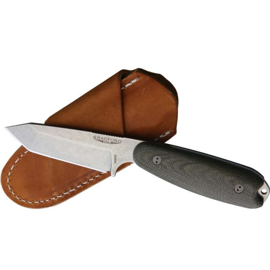 Knives * | Best Quality Brad35T102 Bradford Guardian 3.5 Knife Tanto 3D Green