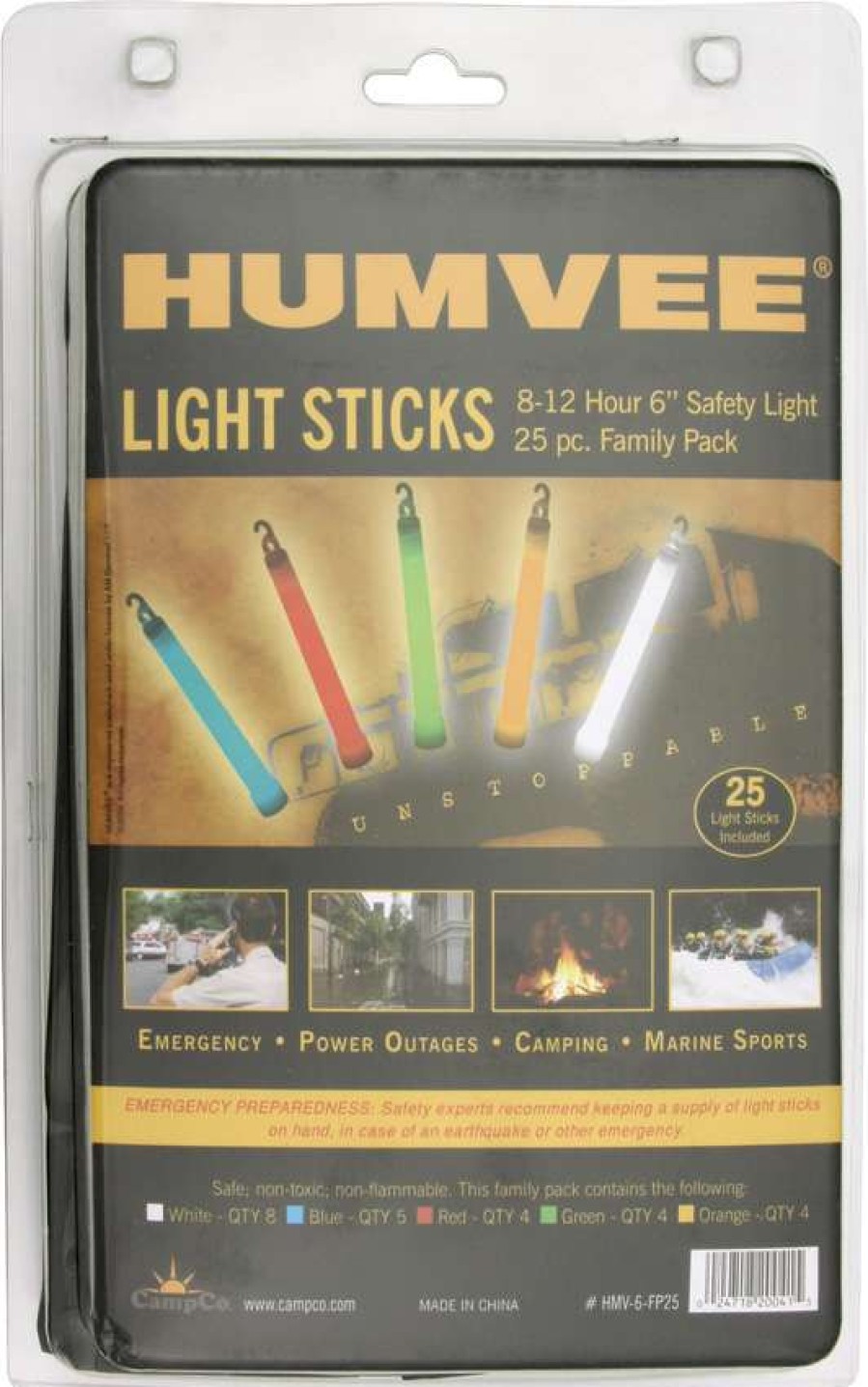 Tools * | Hmv6Fp25 Humvee 25 Piece Family Pack Safety Light Sticks 100% Guarantee