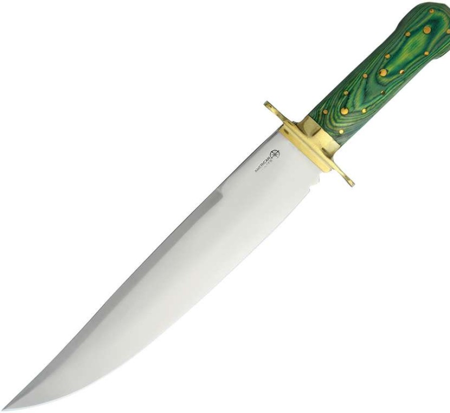 Knives * | Exclusive Design Ah012 American Hunter Bowie Knife Green Wood