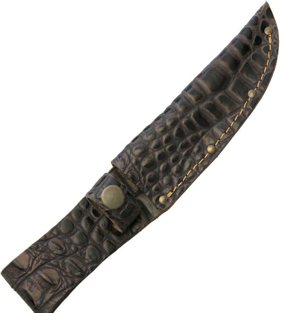 Knife Care * | Sh1193 Fixed Blade Knife Belt Sheath Crocodile Special