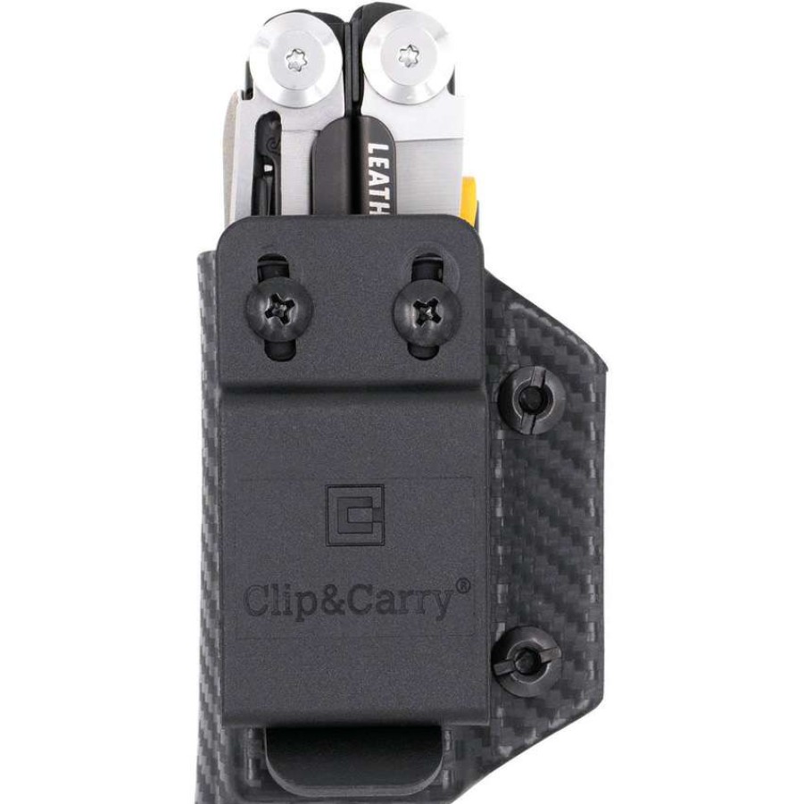 Tools * | Clp067 Clip & Carry Leatherman Signal Multi Tool Sheath Black Carbon Fiber Flash Sale