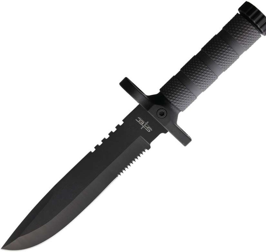 Knives * | Clearance Sale Stt22188Bk2 S-Tec Survival Knife Black