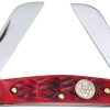 Knives * | Quick Delivery Buc664Rpb Buck Creek Bobcat Pocket Knife Red Pick Bone