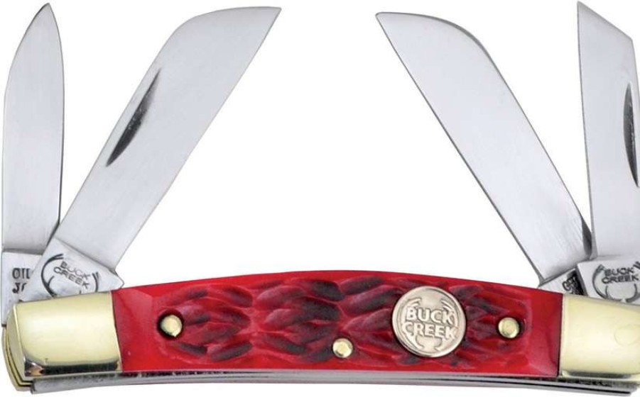 Knives * | Quick Delivery Buc664Rpb Buck Creek Bobcat Pocket Knife Red Pick Bone