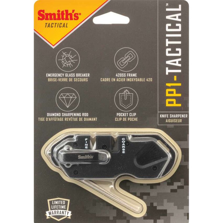 Knife Care * | Ac50979 Smith'S Pp1 Tactical Knife Sharpener Black Sale Online