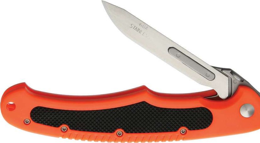 Knives * | Top Sellers Hv70250 Havalon Piranta Bolt Linerlock Pocket Knife Orange