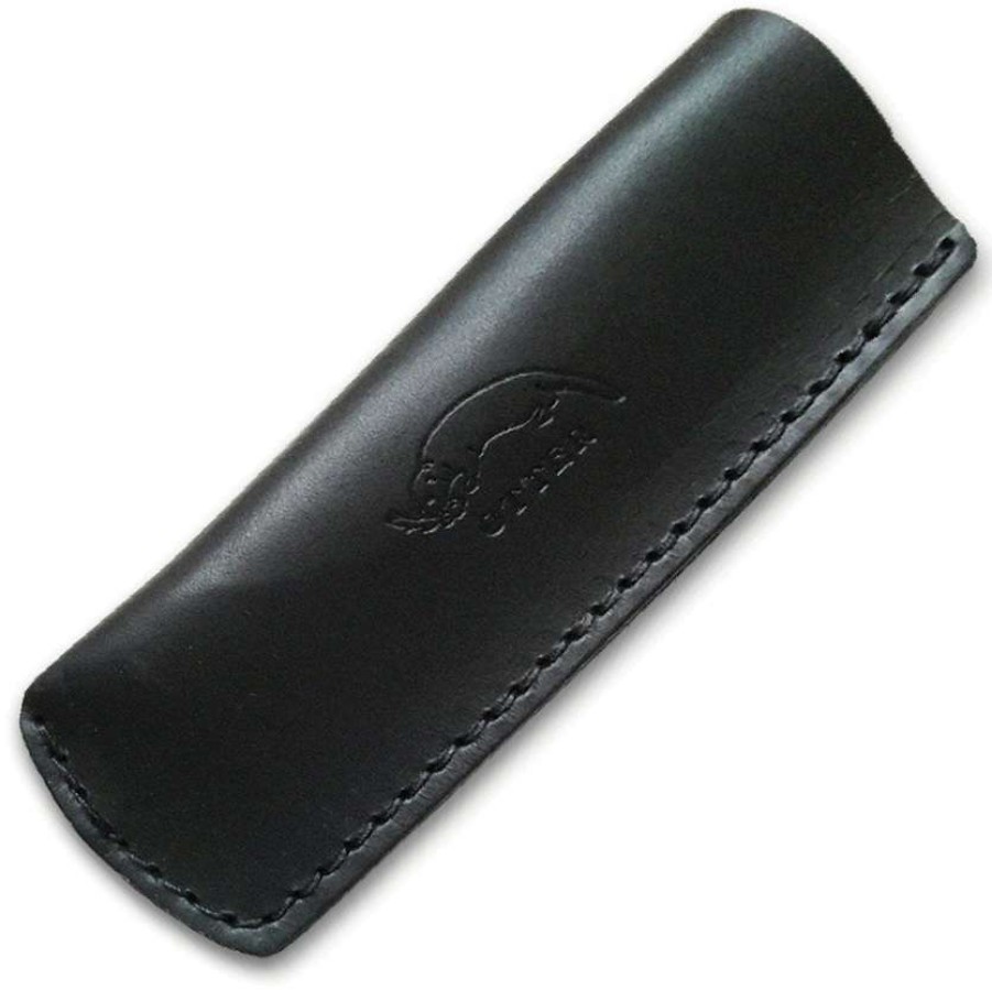 Knife Care * | Ottle04Sw Otter-Messer Mercator Leather Case Black Good Quality