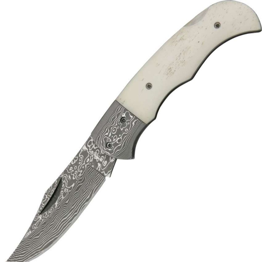 Knives * | Special Bom01Mb180Dam Boker Magnum Damascus Lockback Pocket Knife