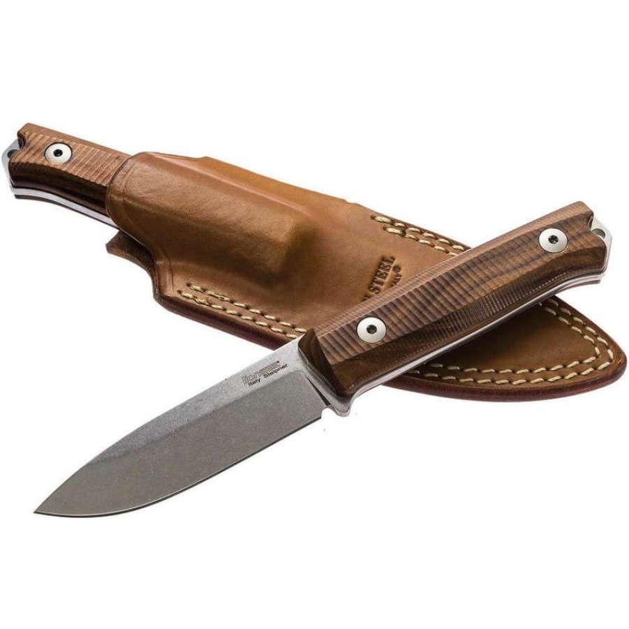 Knives * | 100% Guarantee Lstb40St Lionsteel Bushcraft B40 Knife Santos Wood