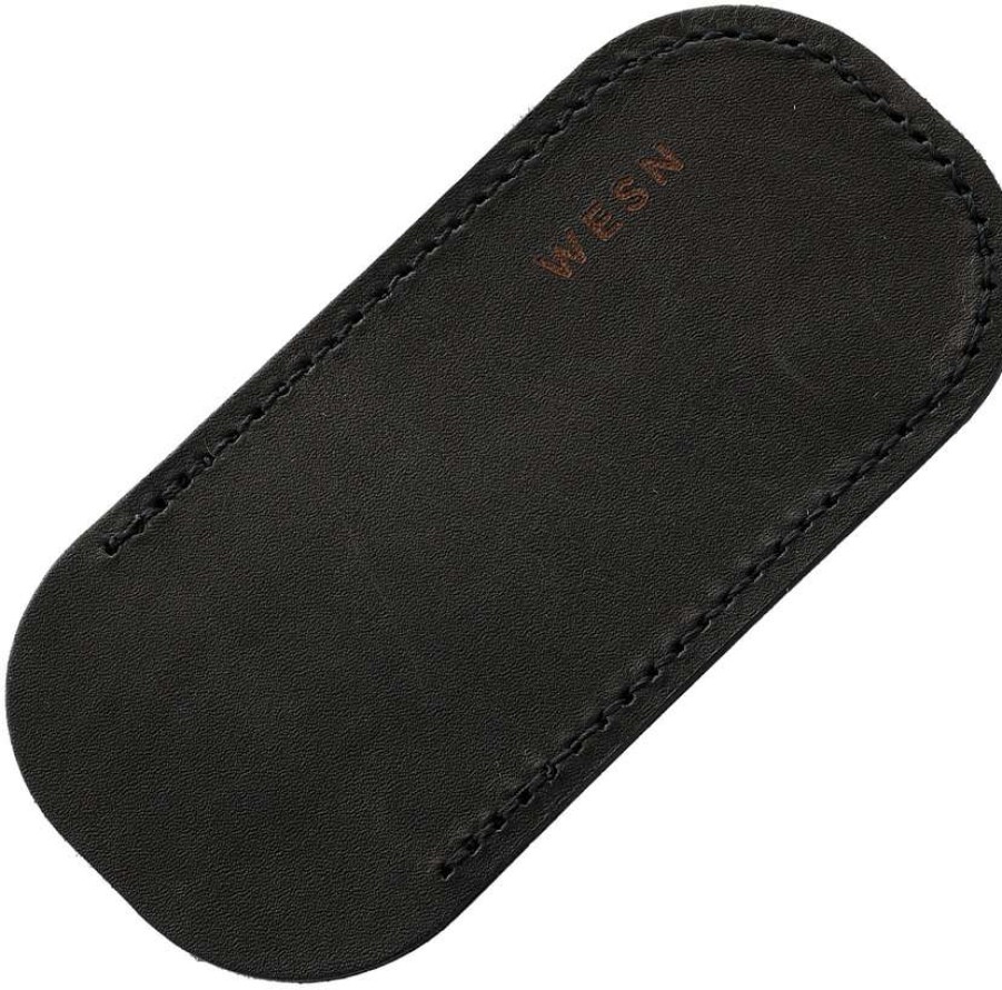 Knife Care * | Wesn101 Wesn Goods Henry Leather Folding Knife Sheath Black Reliable Quality