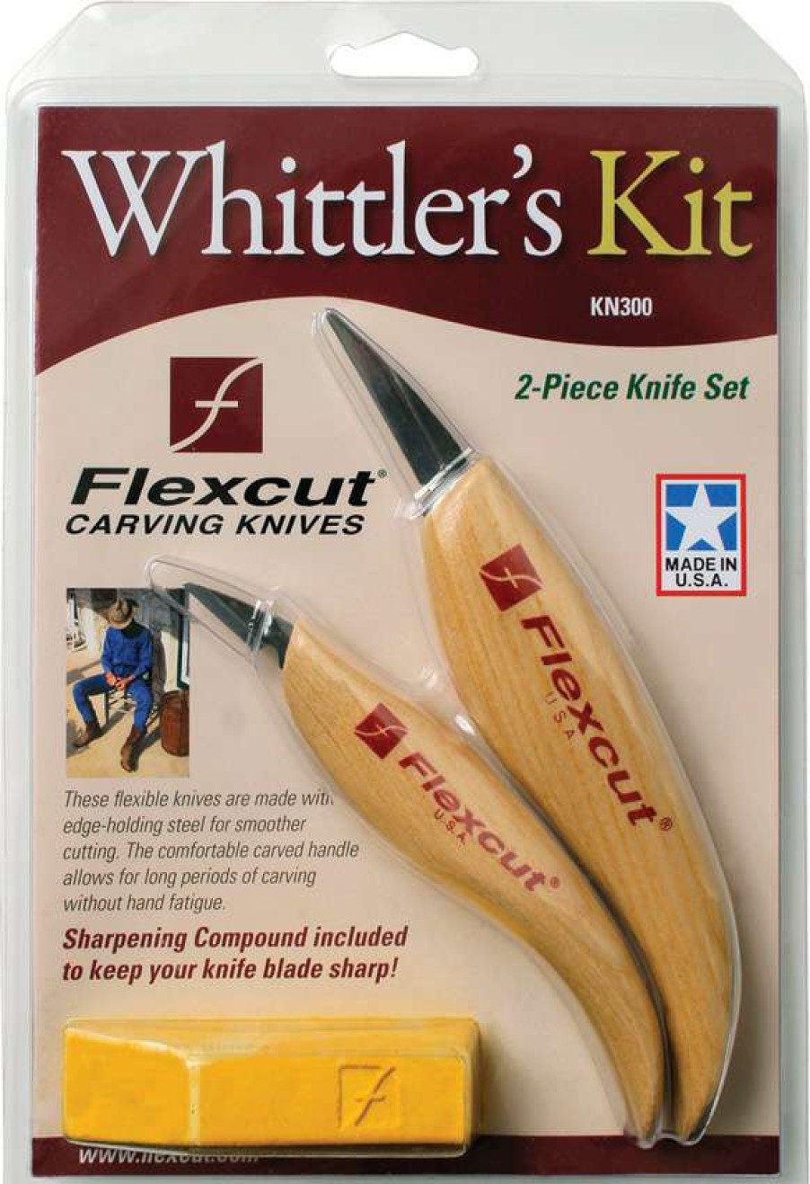 Knives * | Typical Style Flexkn300 Flexcut Whittler'S Wood Carving Knife Kit